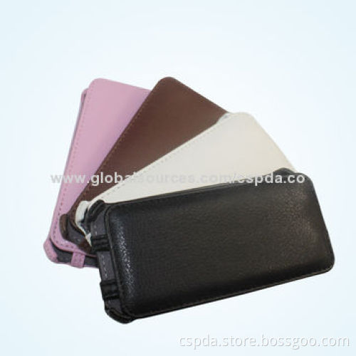 Fast Deadline PU Leather Flip Mobile Phone Cases for iPhone 5, OEM and ODM Orders Welcomed